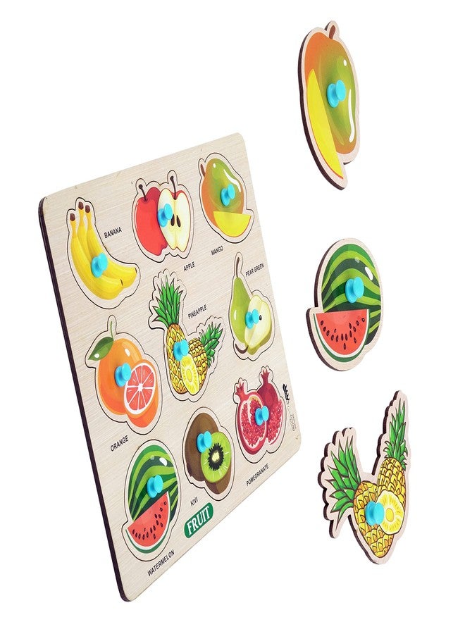 HIGHROOF® Kids Fort Pre Nursery Educational Jigsaw Puzzles for Adults Kids Learning Toys Kit Board Game 2 pcs Set of Numbers & Fruits Educational Toy - Image 5